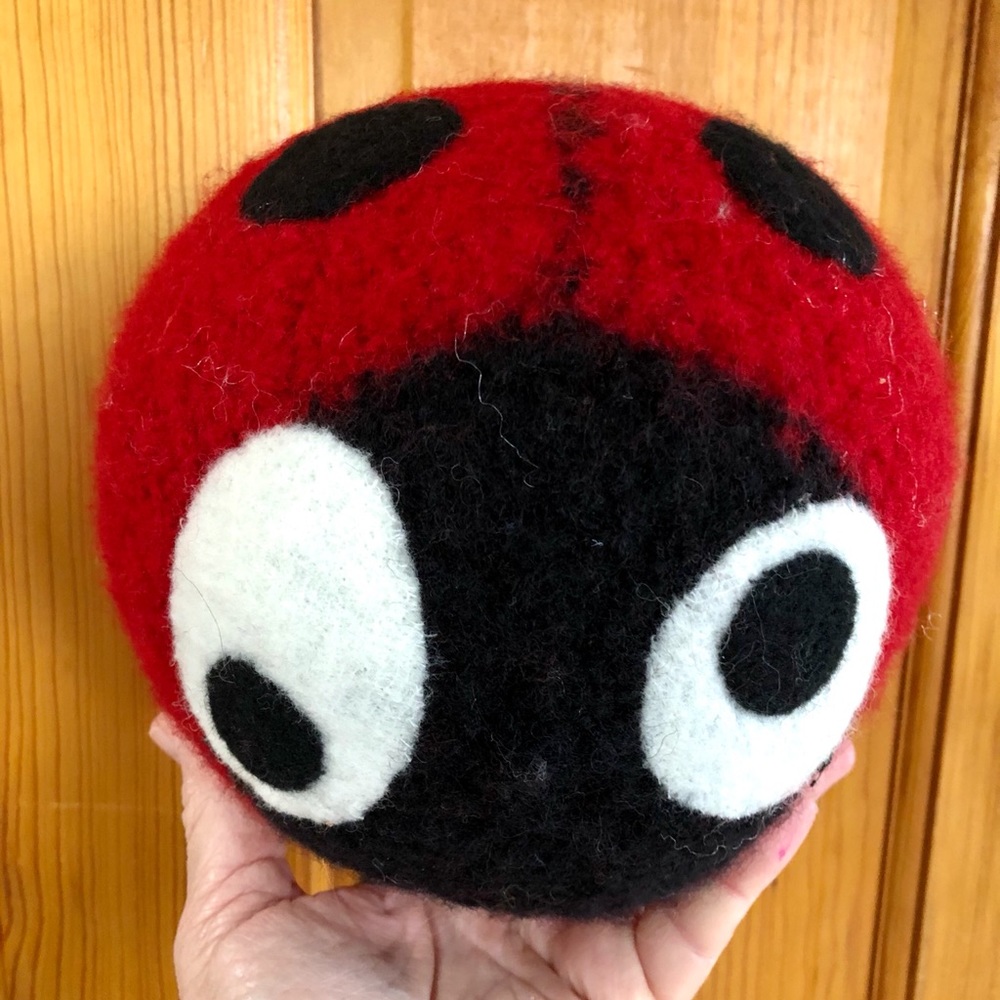 Felted Wool Ladybug